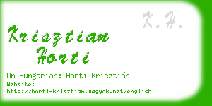 krisztian horti business card