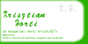 krisztian horti business card